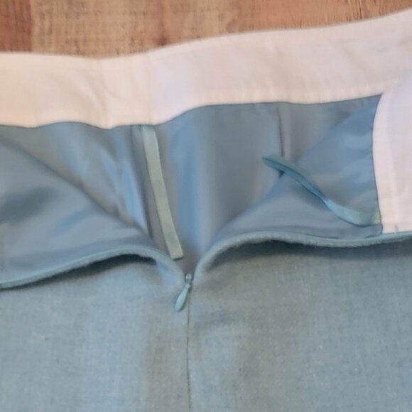 Gap Aqua Wool Blend Trumpet Hem Skirt - Size 10 - Picture 7 of 12